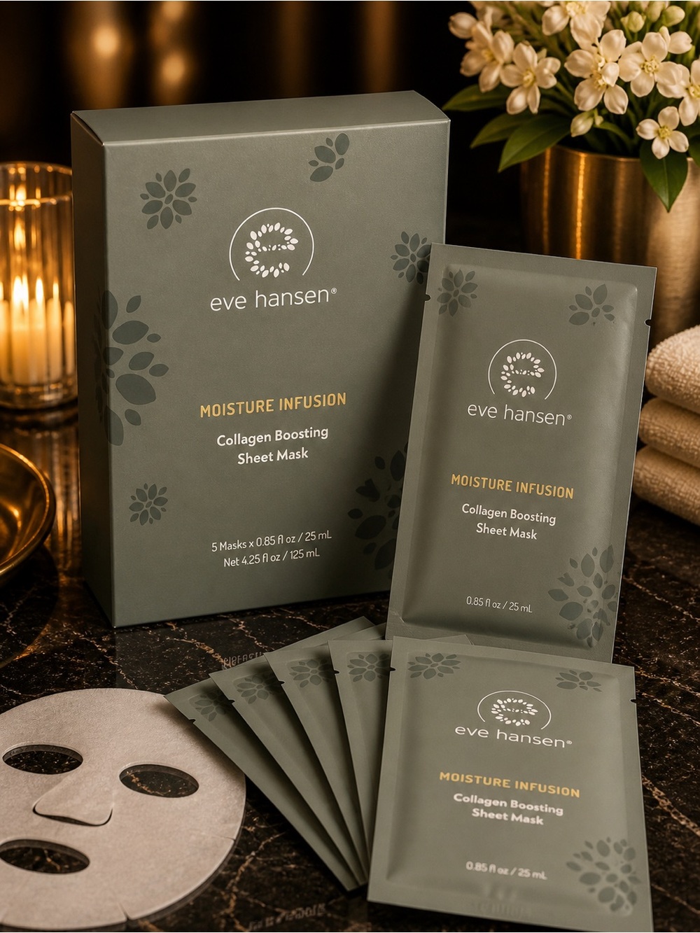 Eve Hansen Collagen Boosting Sheet Mask - Sage Green